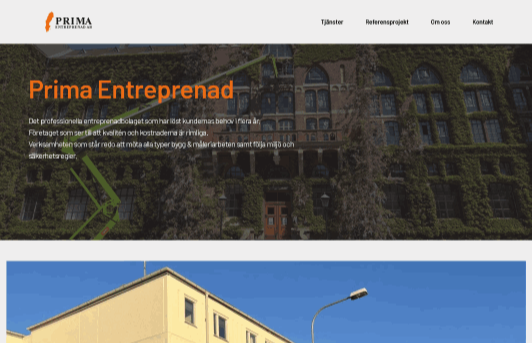JallaHemsida.se referensprojekt webbplats för byggföretag Prima-Entreprenad